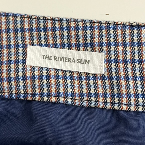 LOFT The Riviera Slim Pants Women Sz 12 Plaid Check Stretch Office Casual Preppy - Picture 6 of 16